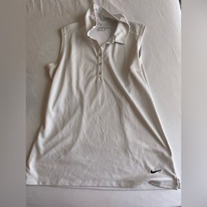 Nike white golf tank